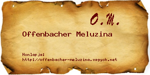 Offenbacher Meluzina névjegykártya
